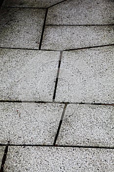 Irregular shaped stone floor