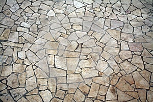 Irregular shaped stone floor