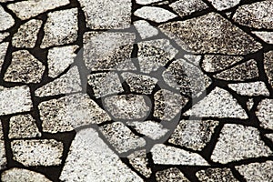 Irregular shaped stone floor