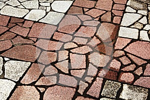 Irregular shaped stone floor