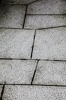 Irregular shaped stone floor