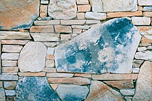 Irregular Stacked Natural Stone Wall