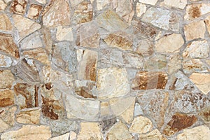 Irregular stone wall photo