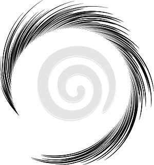 circle without one quarter of irregular rays vortex