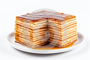 Irresistible Layered honey cake. Generate Ai