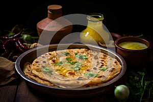 Irresistible Parantha ghee. Generate Ai