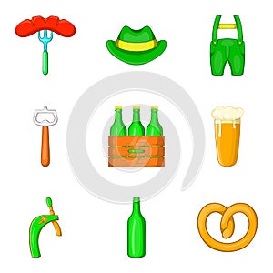 Irresponsibility icons set, cartoon style photo