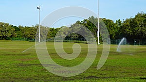 irrigation of a big sports field