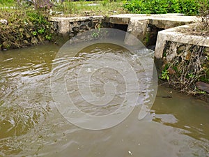 irrigation buildings to channel water to the rice fields