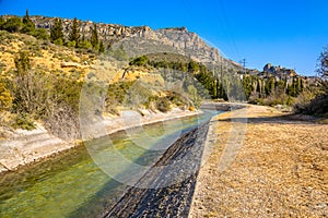 Irrigation canal at Embalse de Santa Ana