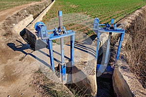 Irrigation channel Locks in Valencia huerta