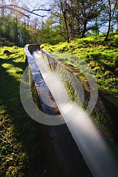 Irrigation ditch for water channeling photo