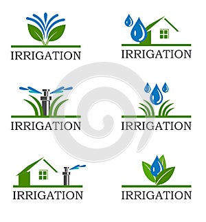 Irrigation icons photo