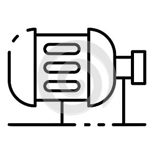 Irrigation motor icon, outline style