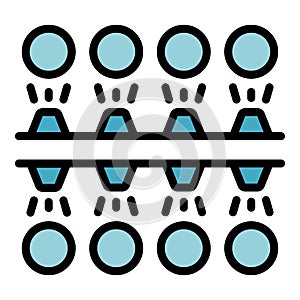 Irrigation pipe icon vector flat