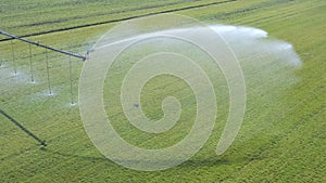 Irrigation pivot system watering agriculture field