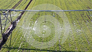 Irrigation pivot system watering agriculture field