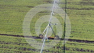 Irrigation pivot system watering agriculture field