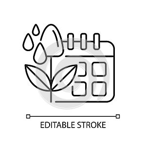 Irrigation scheduling linear icon