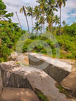 Irrigation sluice gate to channel water to farmers` fields