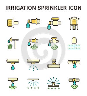 Irrigation sprinkler icon