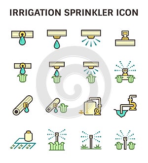 Irrigation sprinkler icon