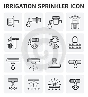 Irrigation sprinkler icon