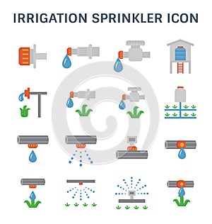 Irrigation sprinkler icon