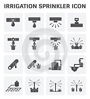 Irrigation sprinkler icon