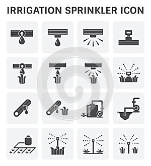 Irrigation sprinkler icon photo