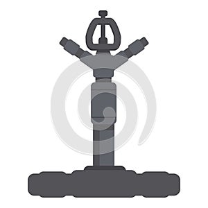 Irrigation sprinkler system icon cartoon vector. Farm pipe