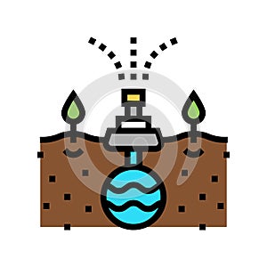 irrigation system from drain color icon vector illustration