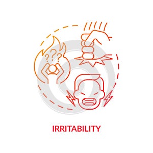 Irritability concept icon