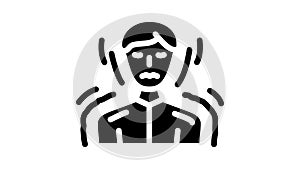 irritability health problem glyph icon animation