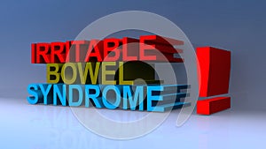 Irritable bowel syndrome on blue