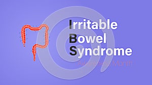 Irritable Bowel Syndrome (IBS) awareness month vector design