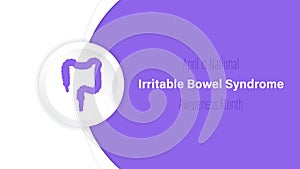 Irritable Bowel Syndrome (IBS) awareness month vector design