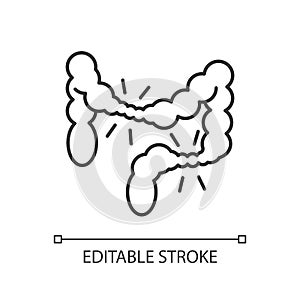Irritable bowel syndrome linear icon