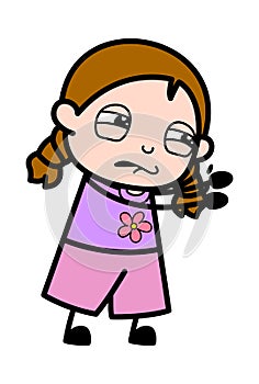 Irritated Girl cartoon illustration