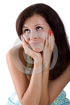 Irritation teenager girl photo