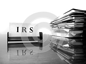 IRS Card with Tax Files photo
