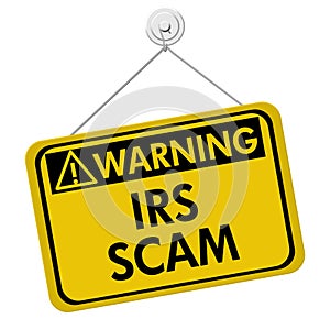IRS Scam Warning Sign photo