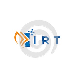 IRT credit repair accounting logo design on white background. IRT creative initials Growth graph letter logo concept. IRT business