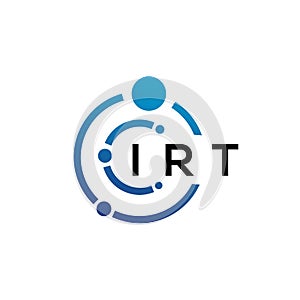 IRT letter technology logo design on white background. IRT creative initials letter IT logo concept. IRT letter design