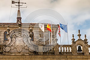 Architectural detail of City Hall of Irun in spain