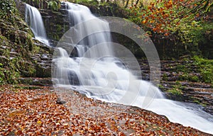 Irurrekaeta waterfall, Autumn in the Irurrekaeta waterfall, Arce valley, Navarre photo