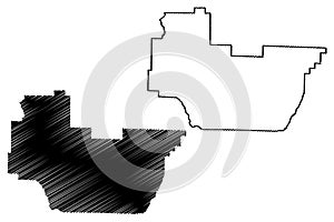 Irwin County, Georgia U.S. county, United States of America,USA, U.S., US map vector illustration, scribble sketch Irwin map