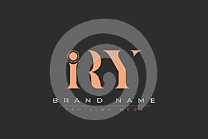 IRY abstract letter logo design