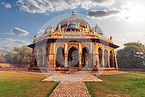 Isa Khan Mausoleum in the Humayun's Tomb complex in Delhi, India