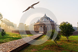 Isa Khan Mausoleum, the Humayun's Tomb complex in Delhi, India